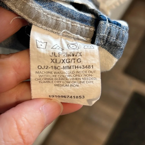 Wrangler Indigo Men's bundle of 3 XL/TG button down  100% cotton plaid - Picture 3 of 16